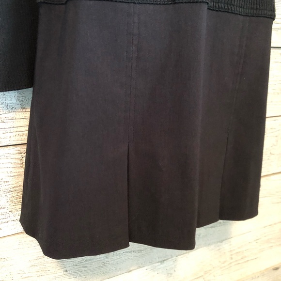 Kenzie Turtleneck Skater Skirt Drop-waist Mini Dress Black Size 8 - Picture 3 of 5